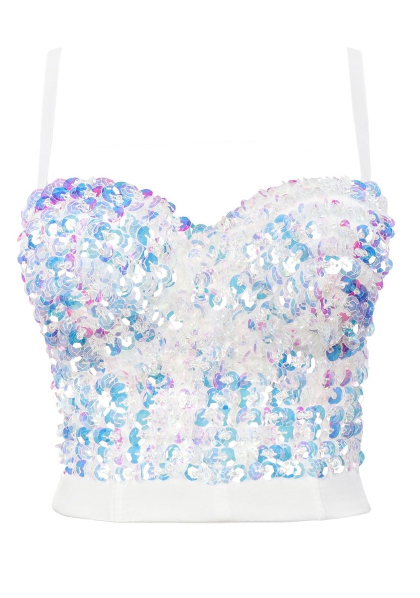 Temperament Sequin Corset Top - cherrykittenTemperament Sequin Corset Top