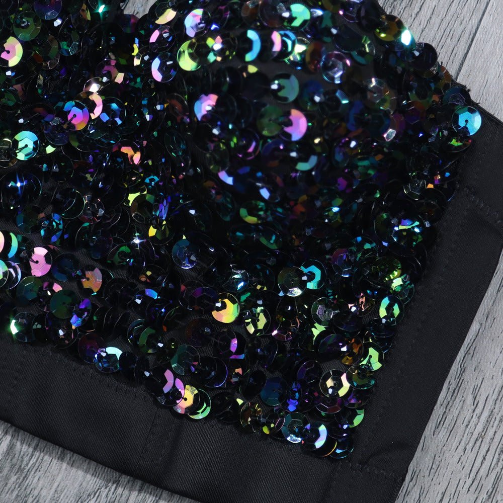 Temperament Sequin Corset Top - cherrykittenTemperament Sequin Corset Top