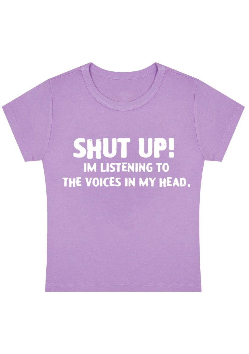 The Voice In My Head Y2k Baby Tee - cherrykittenThe Voice In My Head Y2k Baby Tee