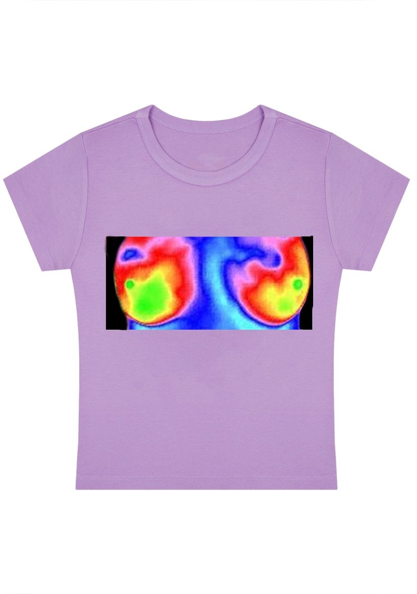 Thermal Picture Y2k Baby Tee - cherrykittenThermal Picture Y2k Baby Tee