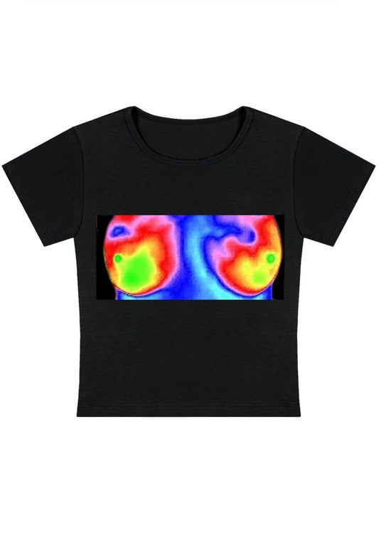 Thermal Picture Y2k Baby Tee - cherrykittenThermal Picture Y2k Baby Tee