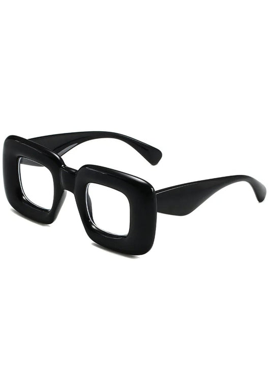 Thick Frame Transparent Retro Sunglasses - cherrykittenThick Frame Transparent Retro Sunglasses