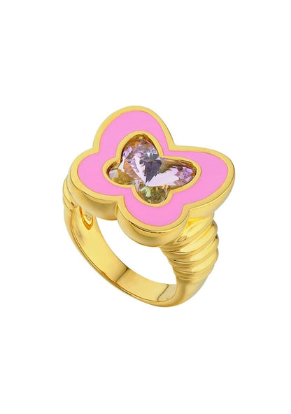 Three Sizes Butterfly Gold Plated Ring - cherrykittenThree Sizes Butterfly Gold Plated Ring