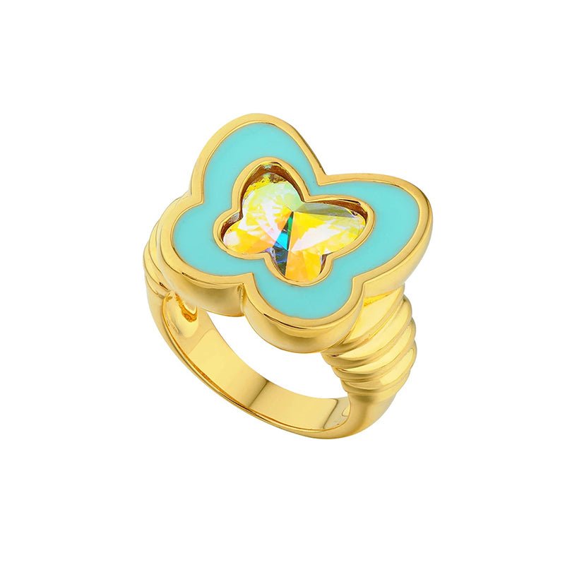 Three Sizes Butterfly Gold Plated Ring - cherrykittenThree Sizes Butterfly Gold Plated Ring