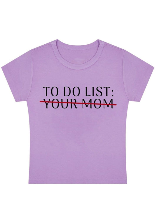 To Do List Y2k Baby Tee - cherrykittenTo Do List Y2k Baby Tee