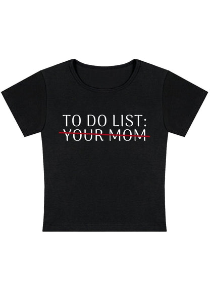 To Do List Y2k Baby Tee - cherrykittenTo Do List Y2k Baby Tee