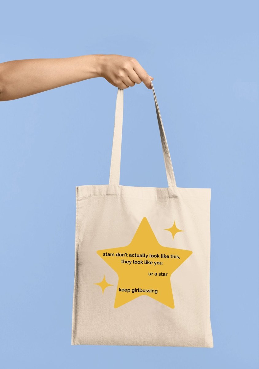 U R A Star Canvas Tote Bag - cherrykittenU R A Star Canvas Tote Bag