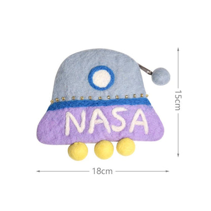 UFO Wool Felt Change Purse - cherrykittenUFO Wool Felt Change Purse