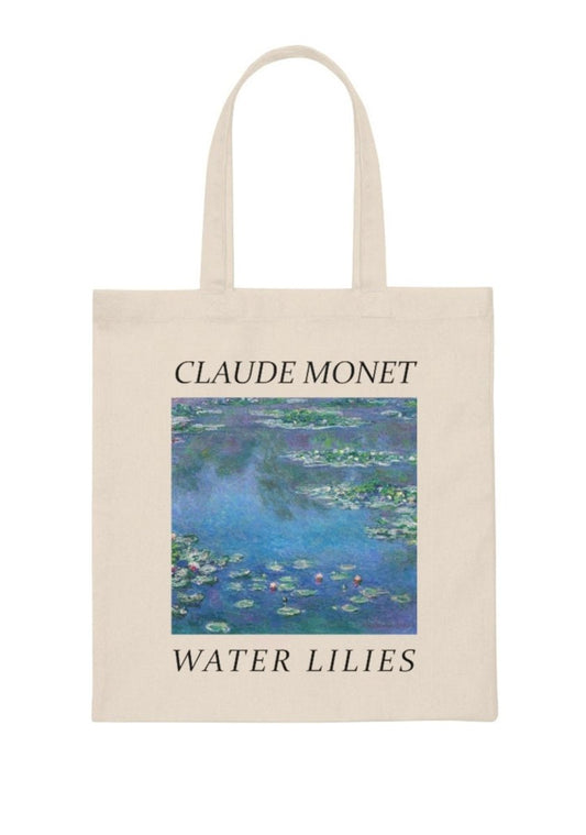 Water Lilies Canvas Tote Bag - cherrykittenWater Lilies Canvas Tote Bag